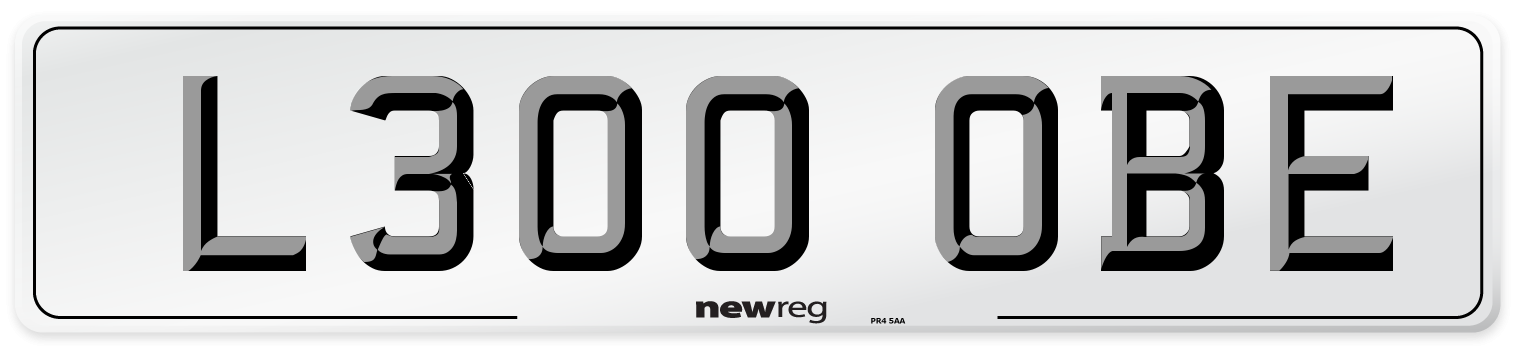 L300 OBE Number Plate from New Reg